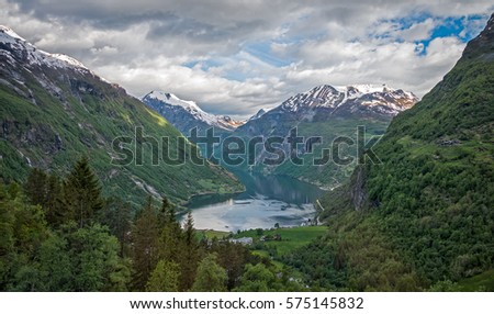 Similar – Geiranger Fjord, Norway