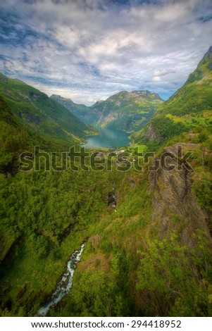 Similar – Geiranger Fjord, Norway