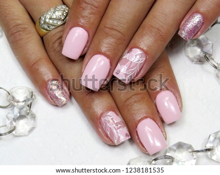 gel nails painted