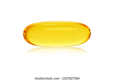 Gelatin capsule of omega 3, 6, 9 fish oil, vitamin isolated on white background.  - Shutterstock ID 2107827584