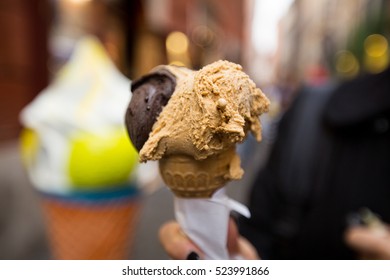 
Gelato Ice Cream Cone Sweet Dessert In Florence City