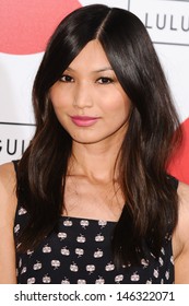 Gemma Chan Arrives For The Lulu Guinness Paint Project Event At The Old Sorting Office, London. 11/07/2013