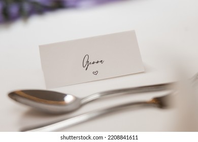 Gemma Name Place Card.  Forename Tag For Table Place.