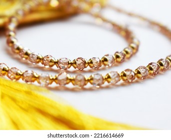 Gemstone beads necklace  unique handmade jewelry background