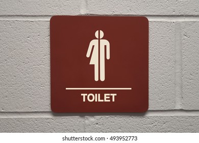 Gender Neutral Bathroom Sign That Says, 