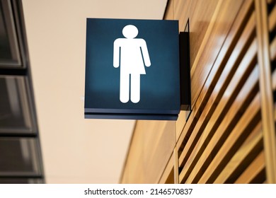 Gender Neutral Restroom Sign. Public Bathroom Signage