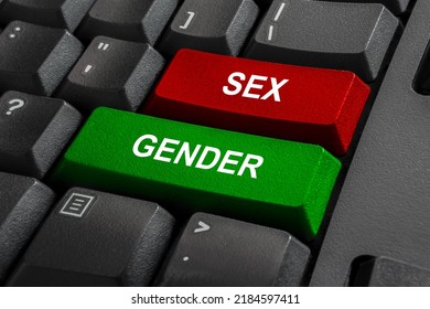 Gender Vs Sex - Identification And Characteristics Based On Biology Vs Difference Of Man And Woman As Social Construct. High Quality Photo.