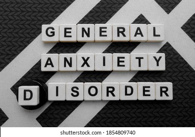 General Anxiety Disorder, Word Cube With Background.