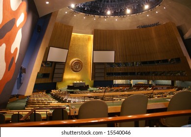 General Assembly Chamber		United Nations Headquarters,	New York City