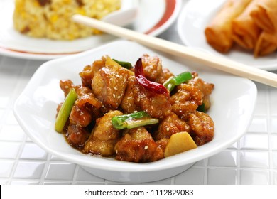 General Tso’s Chicken, Fried Rice, Spring Rolls, American Chinese Cuisine