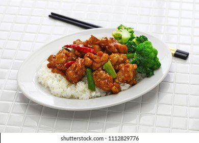 General Tso’s Chicken With Rice, American Chinese Cuisine