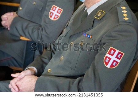 General and Colonel of the Serbian Army in the ceremonial suit.