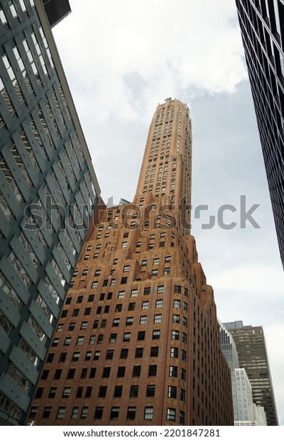 The\
General Electric Building new york city\
skyscraper