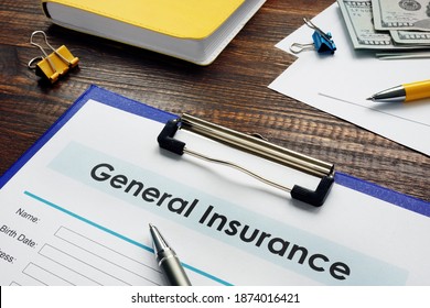 General insurance form with pan and money.