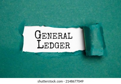 GENERAL LEDGER Text On The Torn Paper Sheet