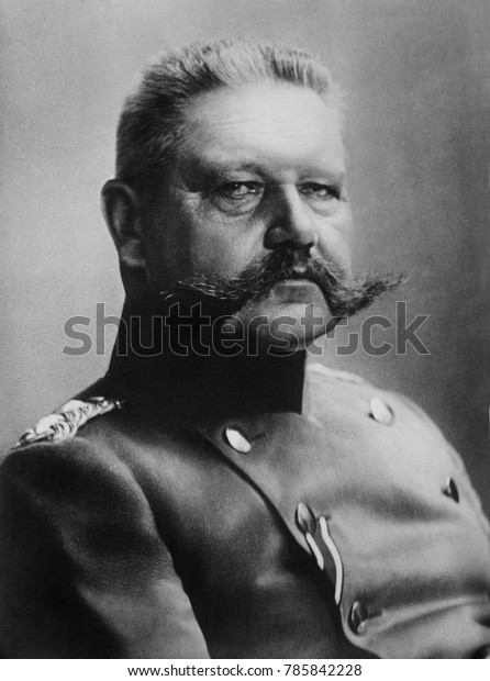 General Paul von Hindenburg,\
1915, German military and defacto political leader during World War\
1