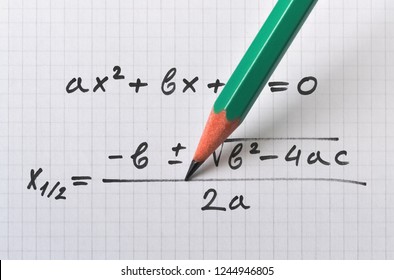General quadratic equation and the formula that gives the solution