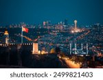 General view of Ankara during twilight