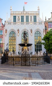 General view of Dlugi Targ place and Neptune's Fountain sculpture in Gdansk city Poland. - Shutterstock ID 1904265304