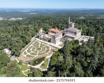 General view of the Palace Hotel do Bussaco and luxurious garden