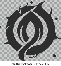 Generate a simple black on transparent background icon representing the spell Aqua Manipulation