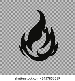 Generate a simple black on transparent background icon representing the spell Inferno Burst