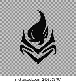 Generate a simple black on transparent background icon representing the spell Sanctuary Shield