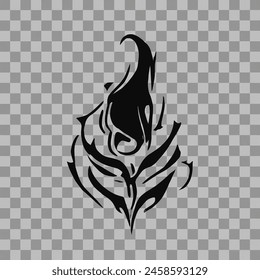 Generate a simple black on transparent background icon representing the spell Dream Weaver