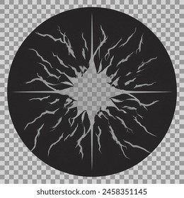 Generate a simple circular black on transparent background pictograph representing the spell Regeneration Aura