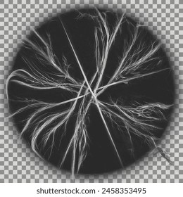 Generate a simple circular black on transparent background pictograph representing the spell Cloak of Concealment