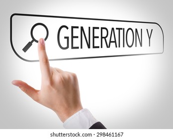 Generation Y Written In Search Bar On Virtual Screen