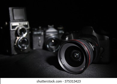 Generations cameras. Digital and film.