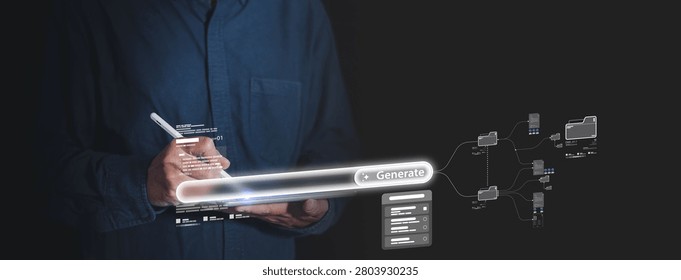 Generative artificial intelligence prompt algorithm structuring digital data mapping automated workflow optimizing software computing efficiency discovering virtual innovation