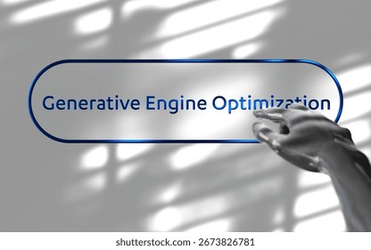 Generative Engine Optimization, GEO, AI Artificial Intelligence Marketing Machine Learning Technology, Search Engine 3d illustration