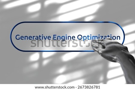 Generative Engine Optimization, GEO, AI Artificial Intelligence Marketing Machine Learning Technology, Search Engine 3d illustration