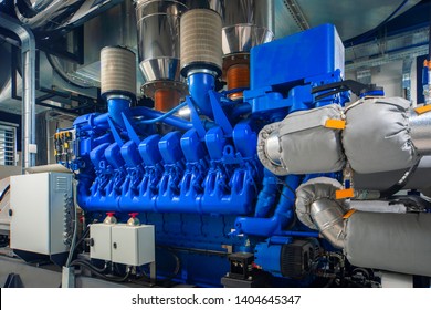 Generator. Diesel and gas industrial electric generator.