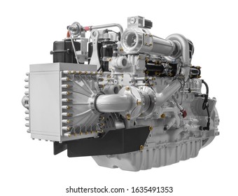 Generator. Diesel And Gas Industrial Electric Generator. Isolated On White Background 