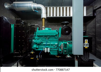 Generator Room Emergency power supply. Powered by Diesel power.