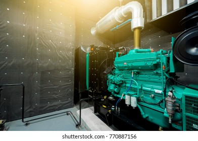 Generator Room Emergency power supply. Powered by Diesel power.
