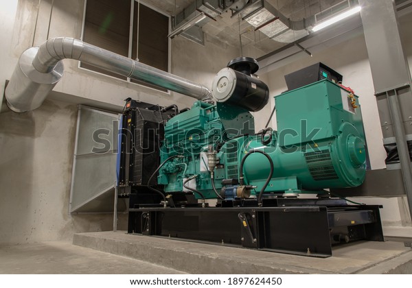 Generator Room Emergency power supply. Powered by\
Diesel power. Selective\
focus.