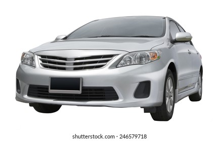 generic car, studio shot isolated on white background