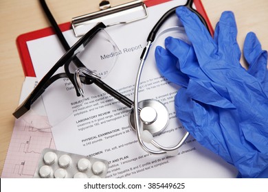 Generic Ficticious Medical Report And Cardiogram