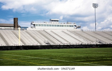 Generic Football Stadium With Blue Sky