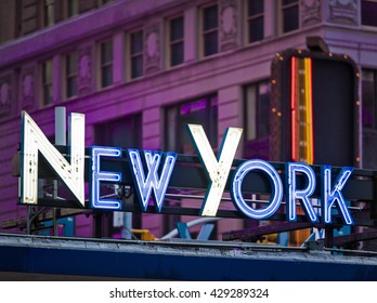 Generic New York signage made from neon tubes