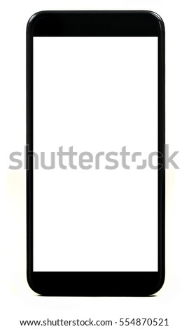 Generic Smart Phone With Blank Screen Isolated