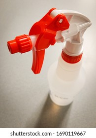 a generic spra bottle used for cleaning and dissenfecting.