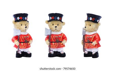 Generic Tourist Type Souvenirs Of A Teddy Bear Dressed As A British Yeoman Of The Guard Or Beefeater.