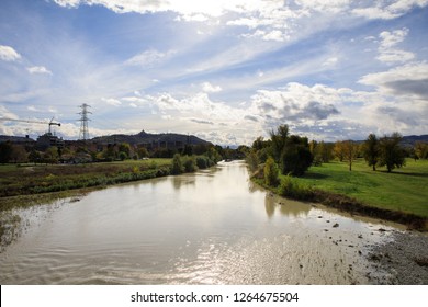 Generic view of Reno river in Bologna (Italy)