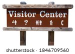 Generic VISITOR CENTER park sign.