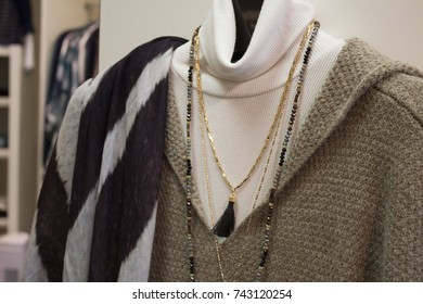 Generic Winter Clothing And Jewelry Retail Display